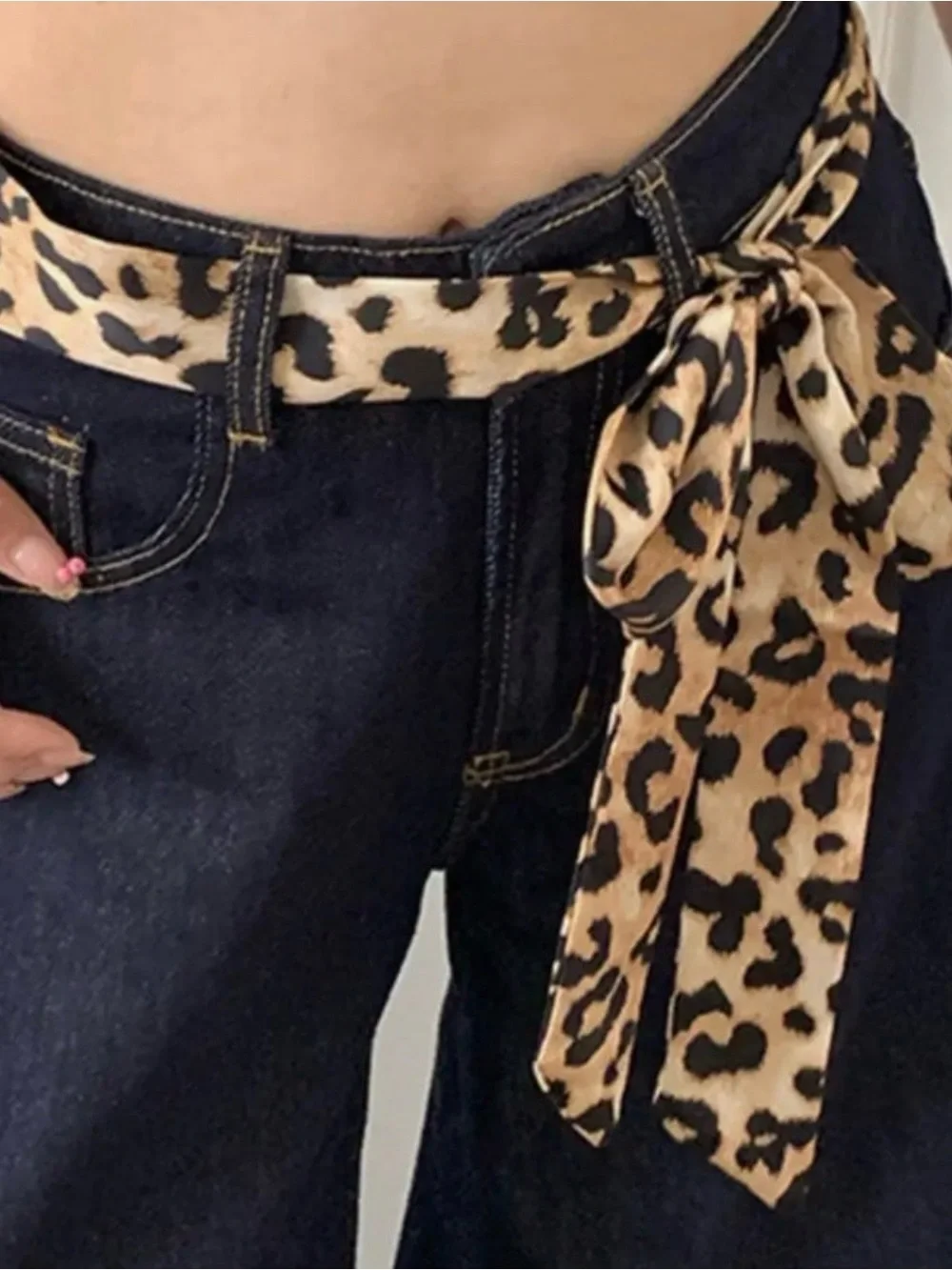 Leopard Print Twilly Belt